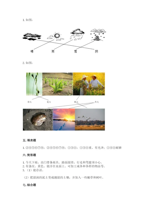 教科版小学二年级上册科学期末测试卷附完整答案（典优）.docx