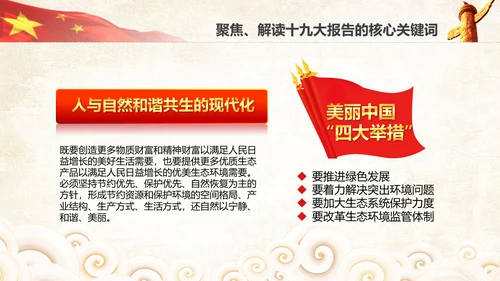 学习贯彻落实十九大报告精神PPT模板课件