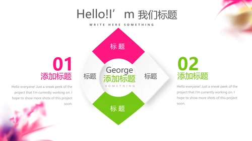 炫酷创意个性年终工作总结汇报商务通用PPT动态模板