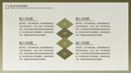 绿色复古数学科学教育PPT模板