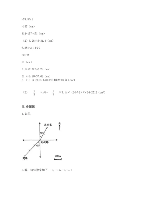 最新人教版六年级下册数学期末测试卷精品【名师系列】.docx