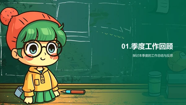 教学团队季度总结PPT模板