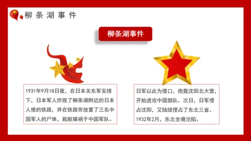 九一八事变勿忘国耻通用PPT模板