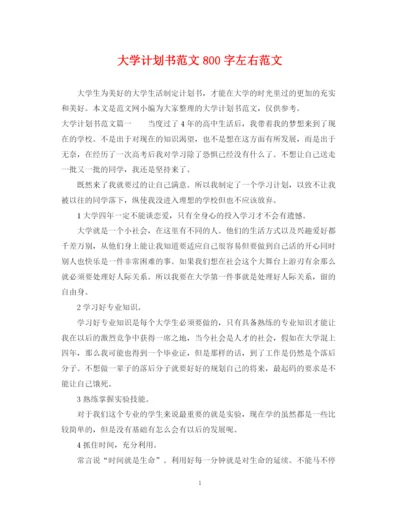 精编之大学计划书范文800字左右范文.docx