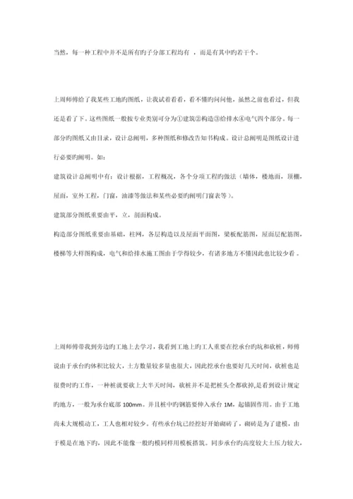 建筑工程技术实习周志.docx