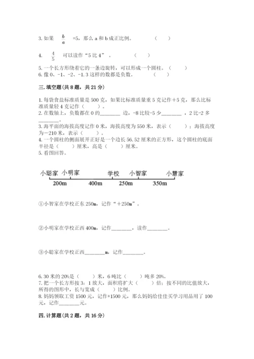 小学六年级下册数学期末测试卷附答案（典型题）.docx