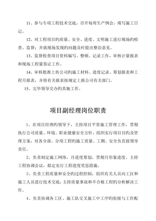 优质建筑工地岗位基本职责及日常分工.docx