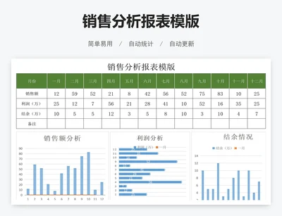 销售分析报表模版