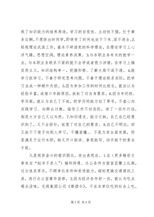 目前党员队伍中存在的问题：十个方面、种表现.docx