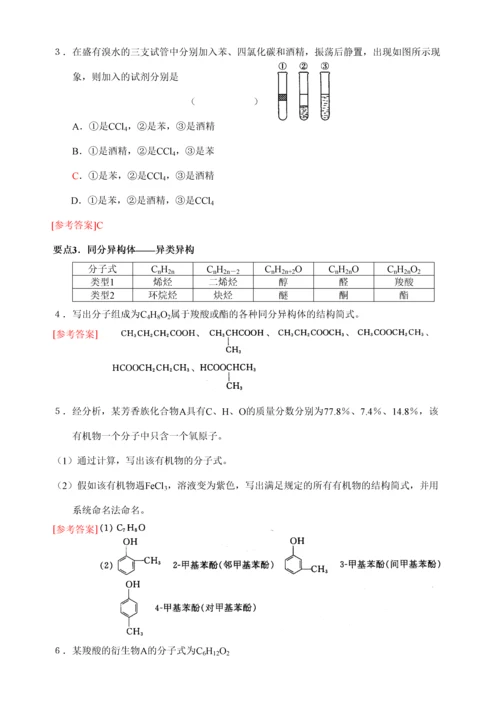 2023年人教版高中化学选修五专题烃的衍生物十大知识点归类训练.docx