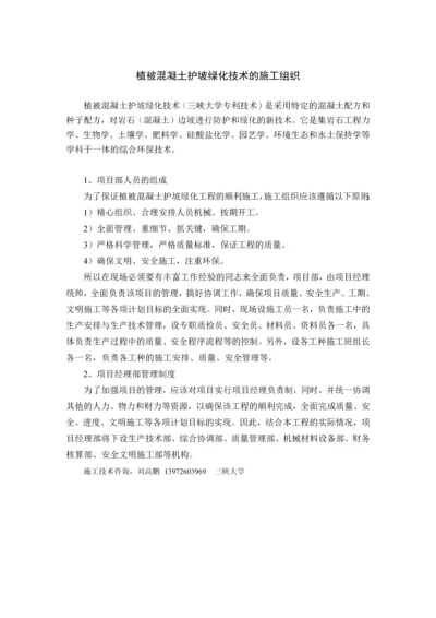 植被混凝土护坡绿化技术的施工组织设计方案.docx