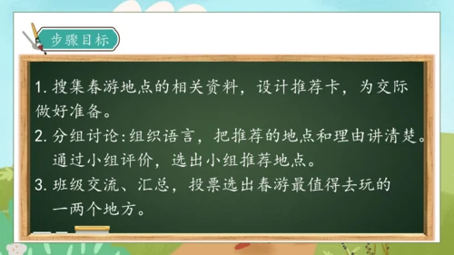 【核心素养】部编版语文三年级下册-口语交际-春游去哪儿玩（课件）