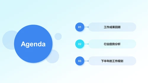 蓝色科技风IT互联网行业年中工作总结PPT模板