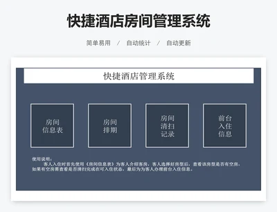 快捷酒店房间管理系统