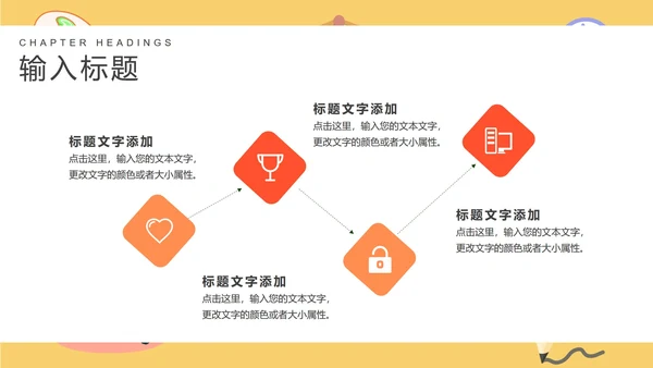 卡通黄色班级课堂教学PPT模板