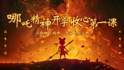 哪吒精神开学收心第一课通用PPT模板