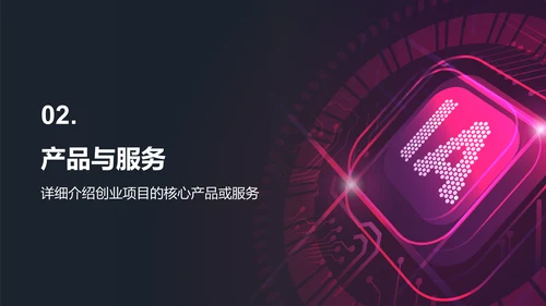 红色科技风商业计划书创业路演PPT模板