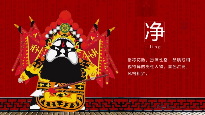 国粹京剧戏曲中国风文化PPT模板