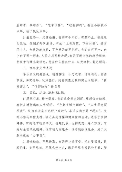 要针对当前党员干部思想作风方面存在的突出问题和深层次原因 (4).docx