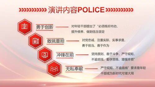 红色大气公安警察工作总结汇报PPT