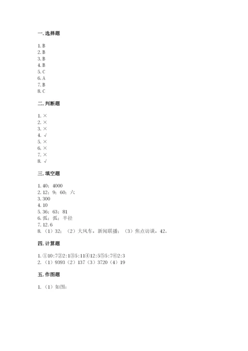 人教版数学六年级上册期末测试卷（全国通用）word版.docx
