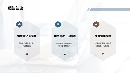 蓝色电商平台营销分析报告PPT模板