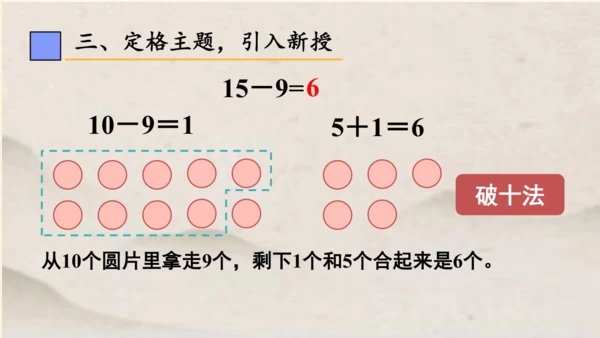 一年级下册数学 第二单元 十几减9课件 (共18张PPT)