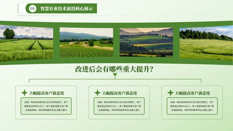 绿色乡村风景图片排版图文页