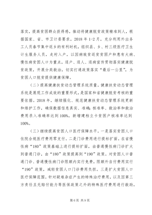 健康脱贫某年工作总结和某年工作计划.docx