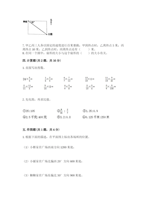 小学数学六年级上册期末卷附参考答案【考试直接用】.docx
