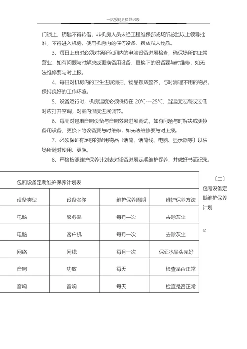 维保工作流程与制度