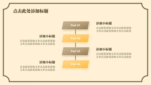 黄色中国风长恨歌教学课件PPT模板