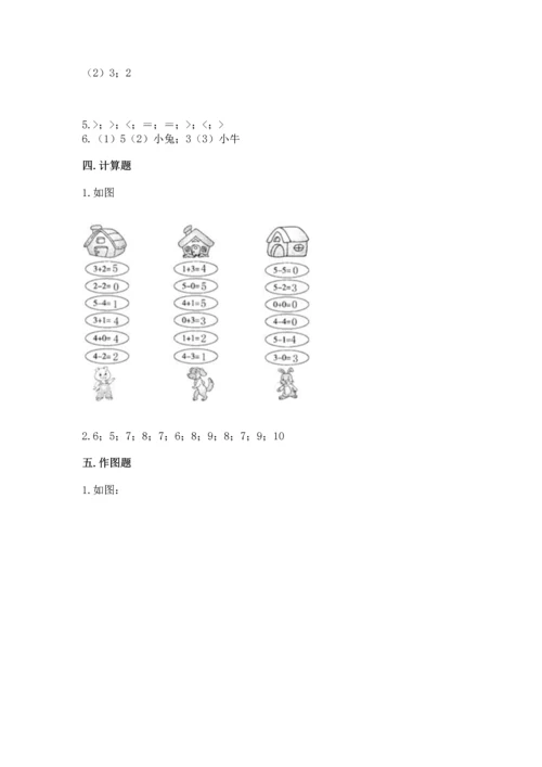 一年级上册数学期中测试卷（网校专用）word版.docx