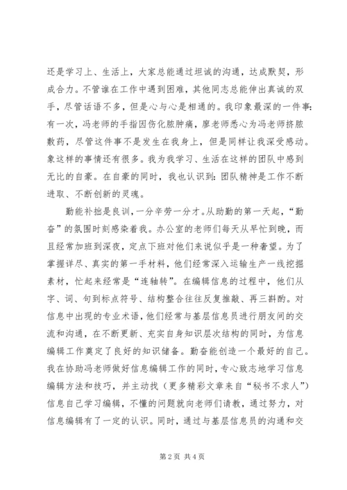 在行政机关办公室工作的个人体会.docx