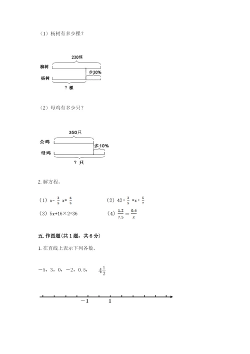 南阳市邓州市六年级下册数学期末测试卷及参考答案.docx