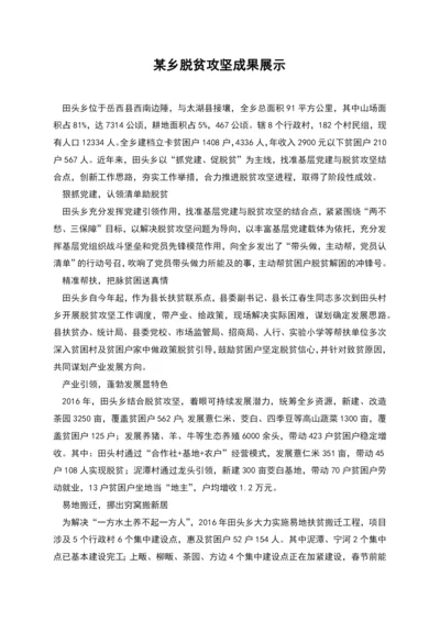 某乡脱贫攻坚成果展示.docx