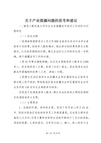 关于产业援疆问题的思考和建议 (2).docx