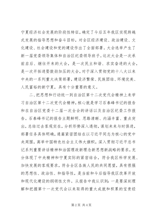 学习十二次党代会心得体会.docx