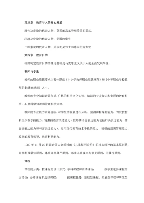 2023年最新版教师招聘考试教育学心理学常考知识点及试题练习.docx