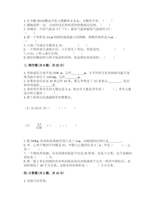 北师大版小学六年级下册数学期末综合素养测试卷【黄金题型】.docx