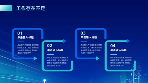蓝色绿色科技风年中工作总结汇报ppt模板年中总结