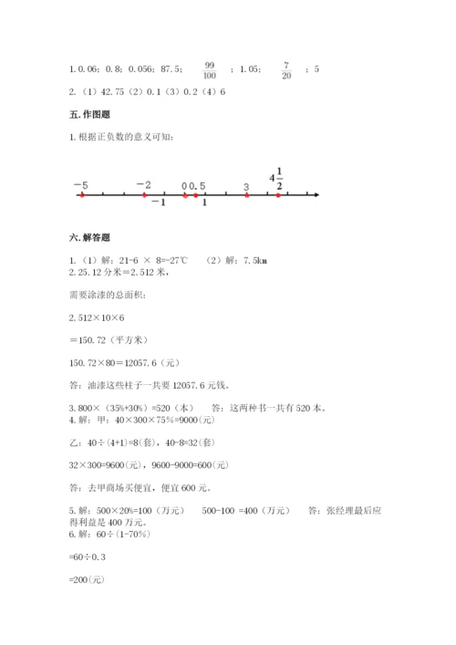 小学六年级下册数学期末卷含完整答案【名师系列】.docx