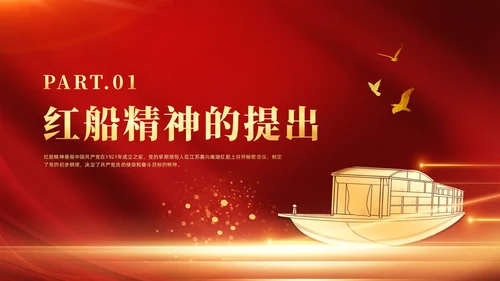 红色党政风红船精神党课