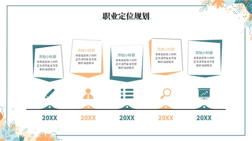 小清新大学生职业生涯规划PPT