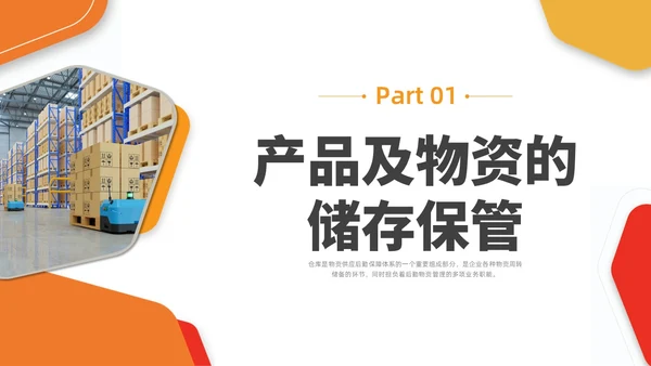 橙黄色水彩商务仓库管理企业培训PPT课件