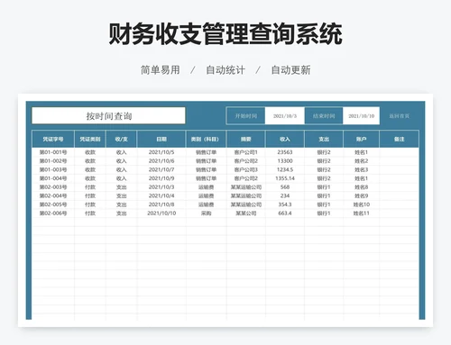 财务收支管理查询系统