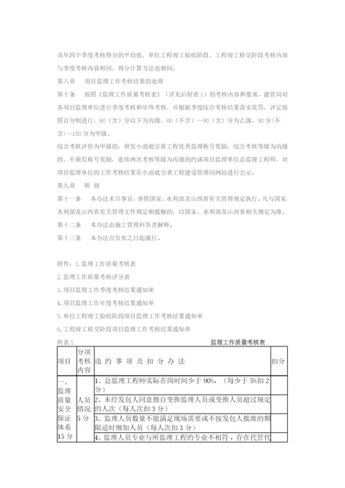 山西省小浪底引黄工程监理单位考核管理办法.docx