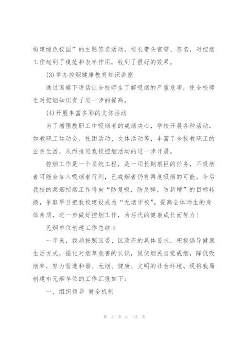 无烟单位创建工作总结范文.docx