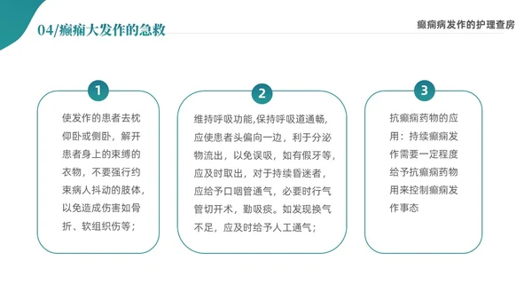 绿色清新简约癫痫病发作的护理查房ppt