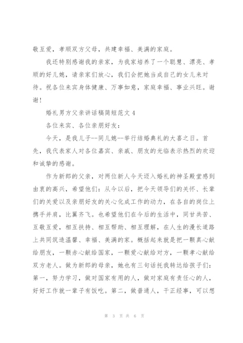 婚礼男方父亲讲话稿简短范文.docx